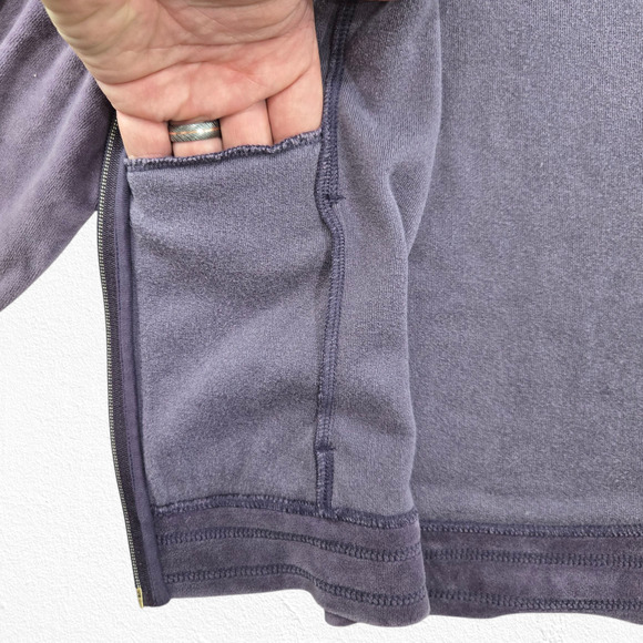 Y2K Puma Purple Velour Track Jacket Full Zip Logo Retro Sweater Size Medium - Picture 10 of 12